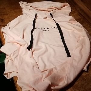 Pale pink crop top sweatshirt